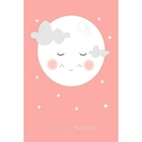Мармонт Хил Месечината лице Пинк од Карен Зуковски сликарство печатење на завиткано платно